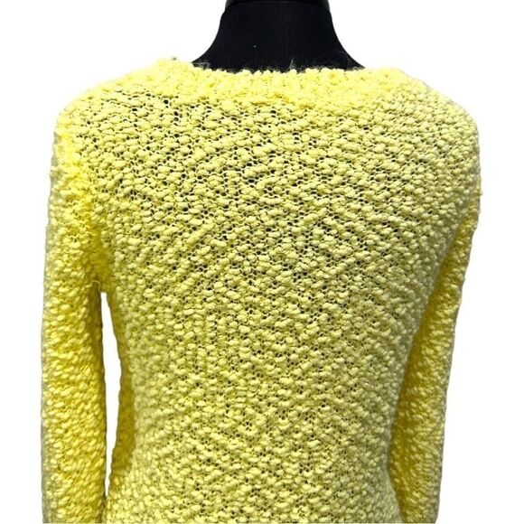 POL Yellow Boucle Pullover Crewneck Sweater Sz M - Picture 7 of 10